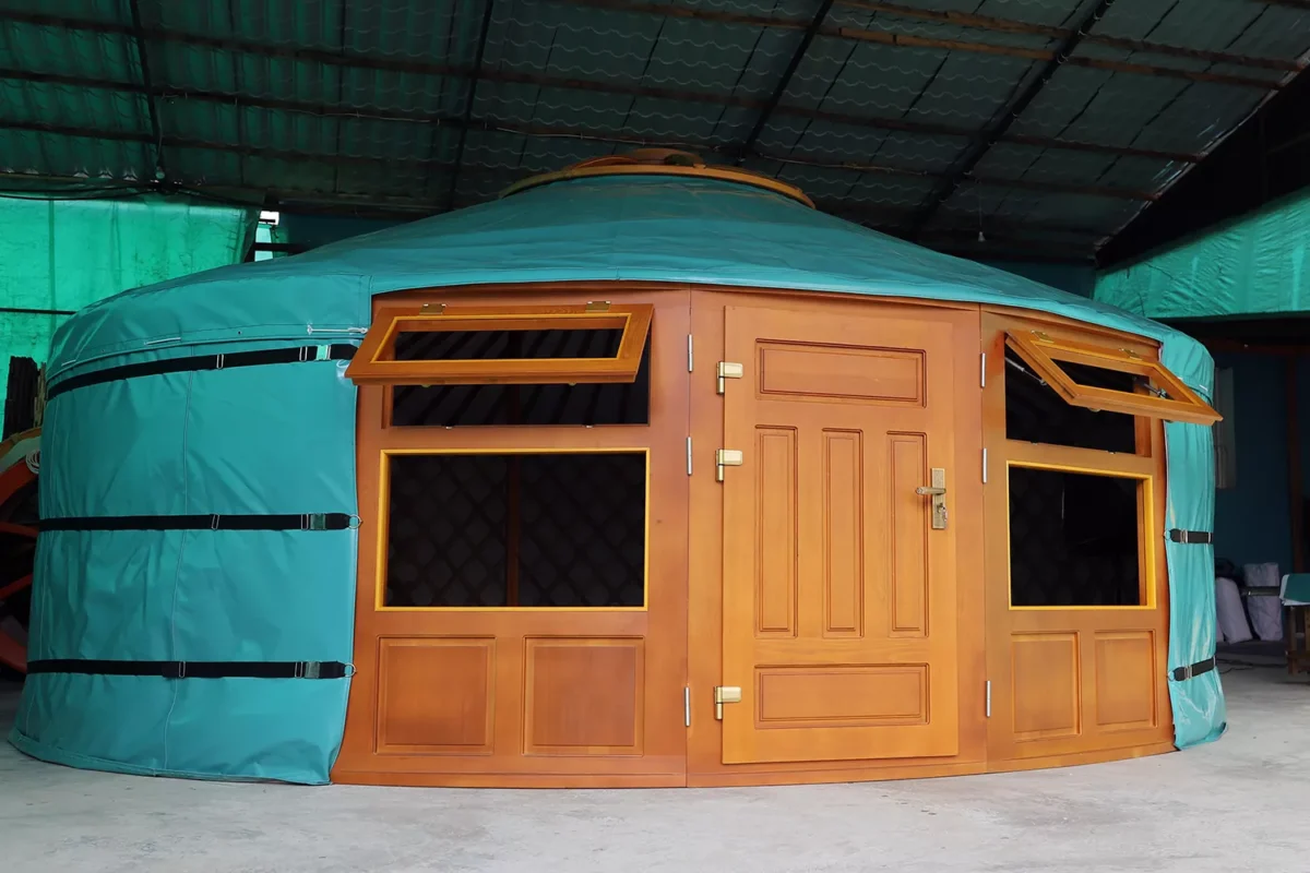 A 19ft yurt with 2 front windows (Yurt #23344)