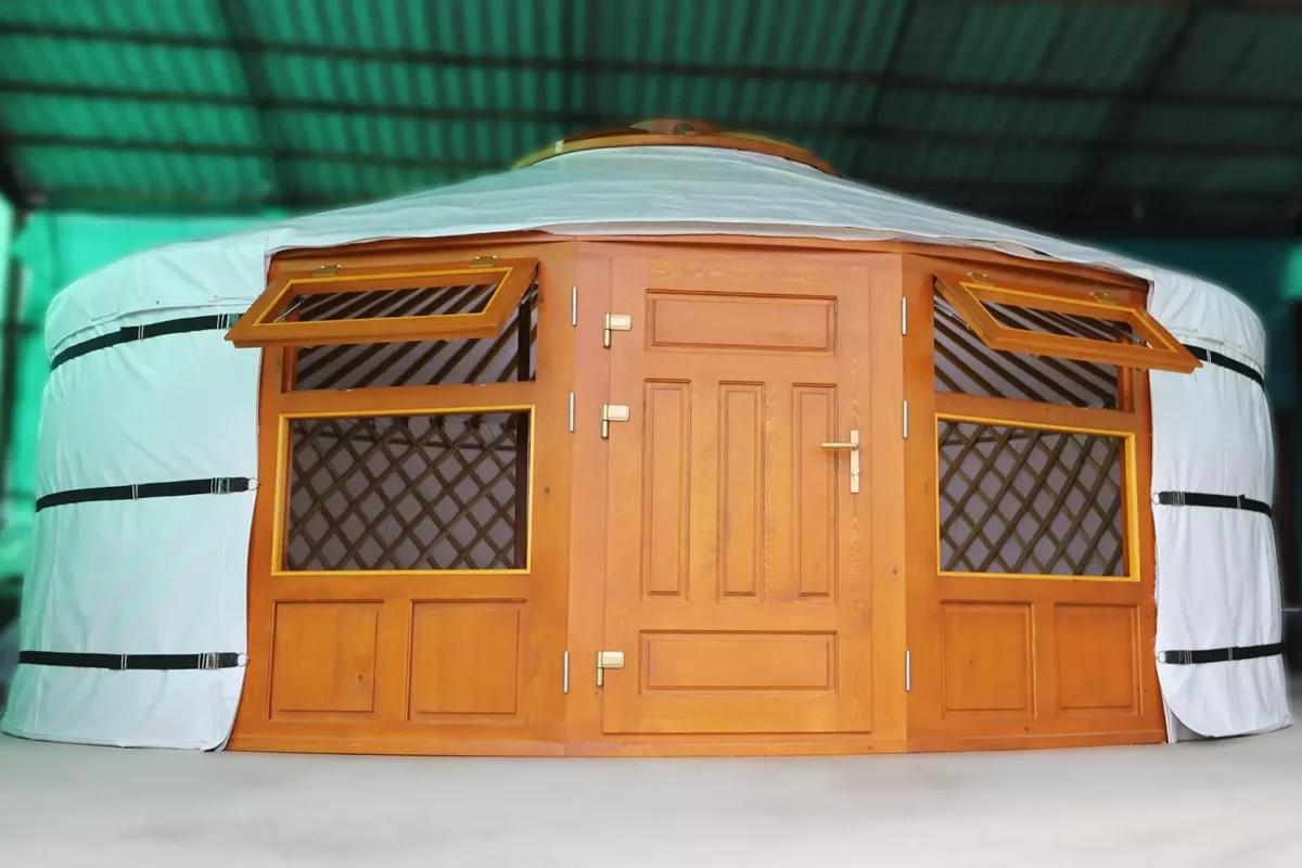 A 19ft yurt with 2 front windows (Yurt #23345)