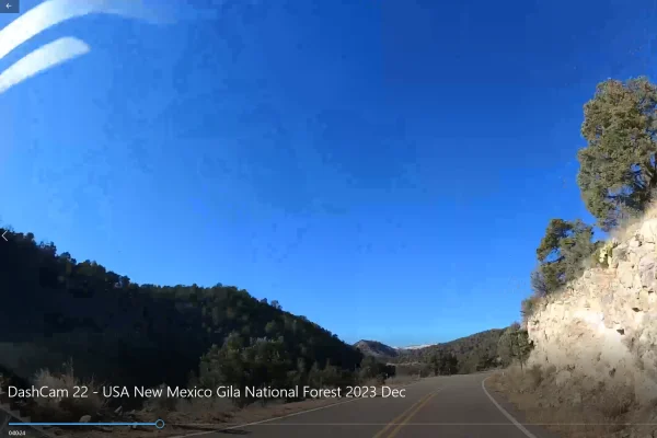 DashCam 22 - USA New Mexico Gila National Forest 2023 Dec