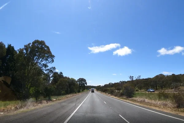 Road from Sydney to Canberra, Australia